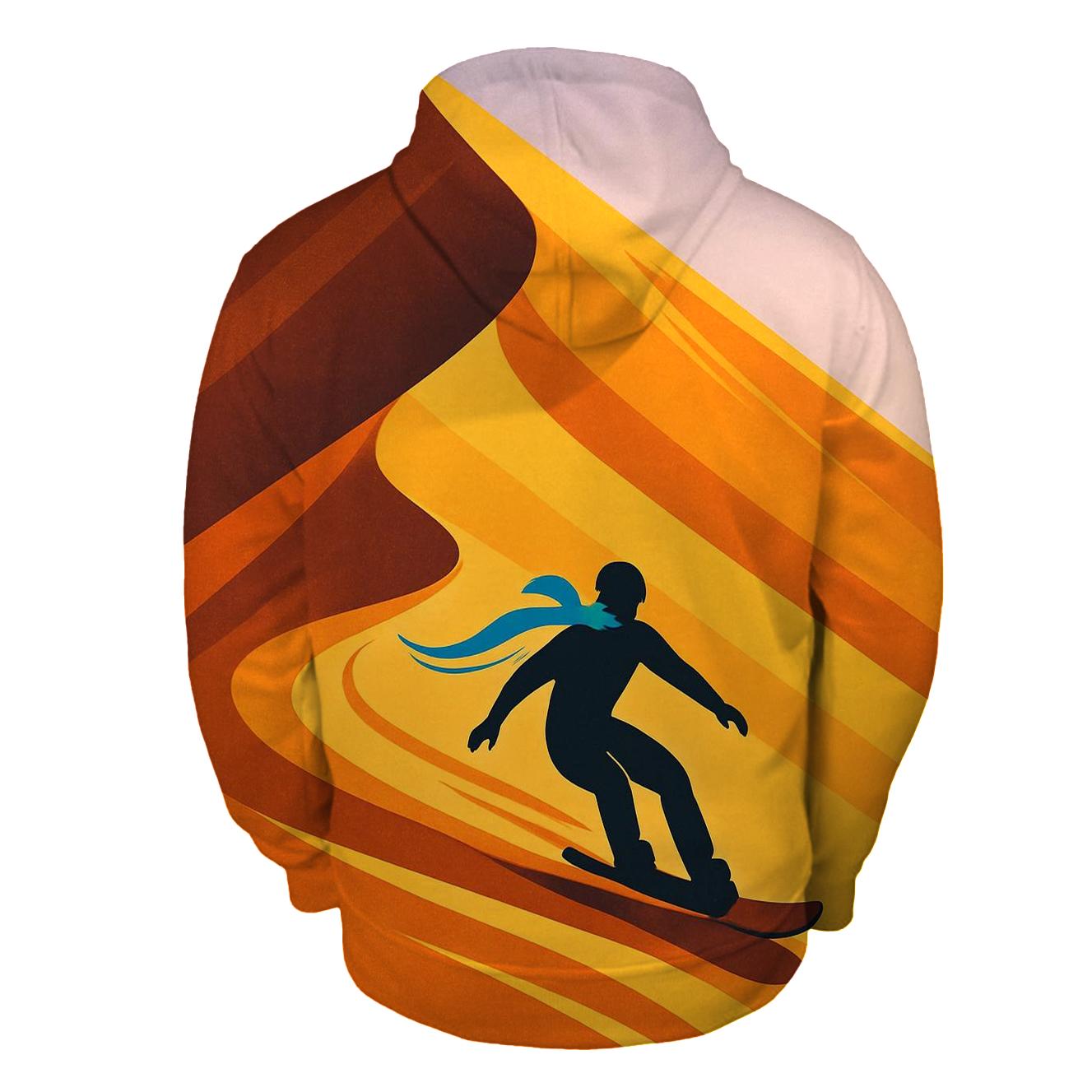 Desert Dune Sandboarding Slalom embroidered hoodies