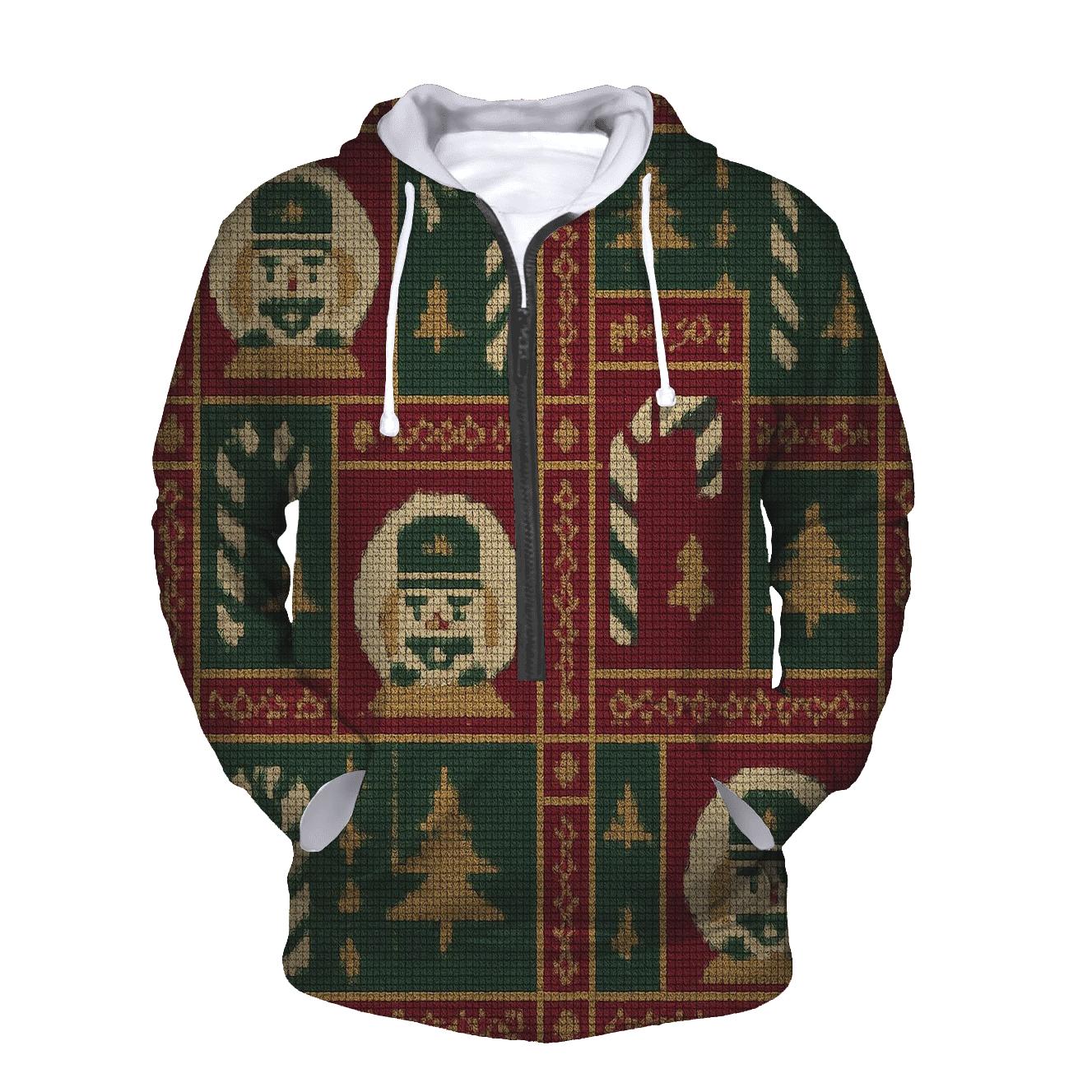 Nutcracker Snow Globe Panel Quilt Design graphic hoodies