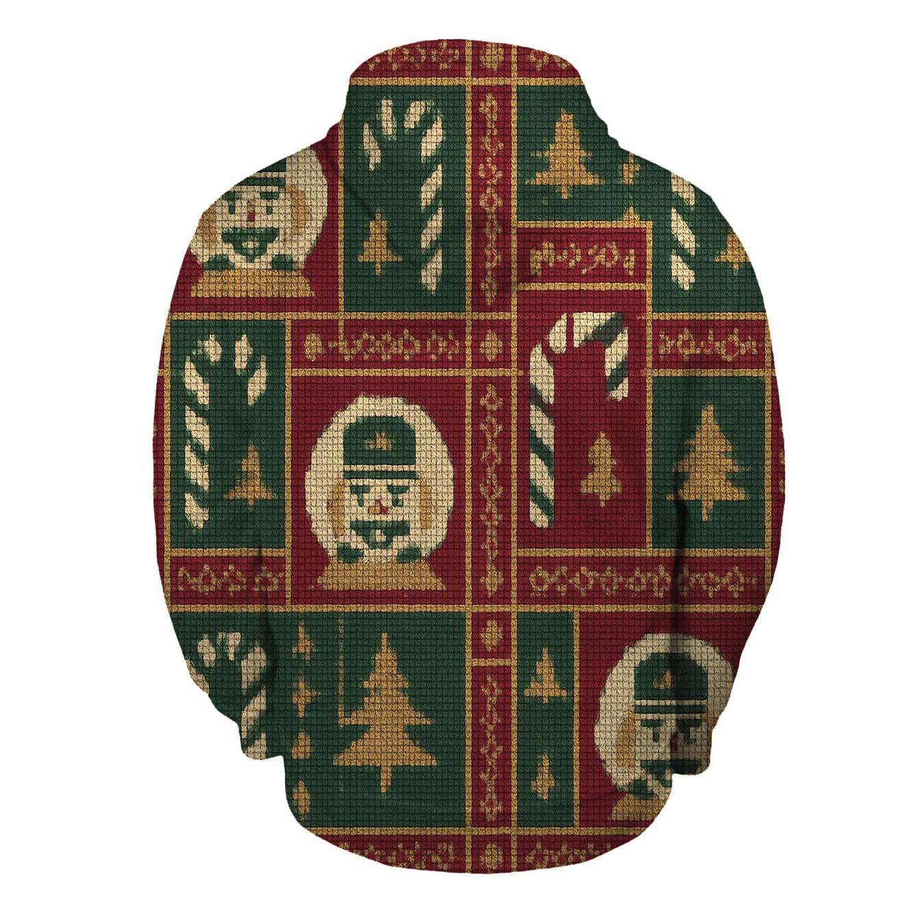 Nutcracker Snow Globe Panel Quilt Design graphic hoodies
