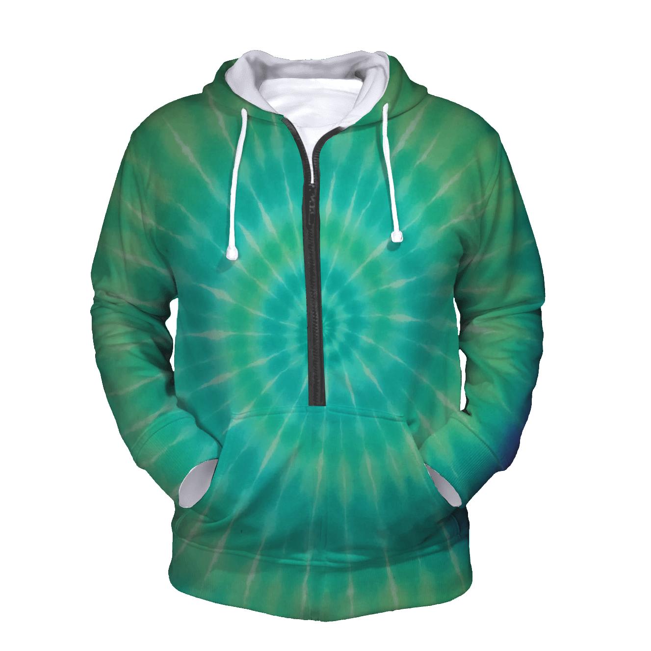 Aurora Spiral Overdye Vortex hoodie styles