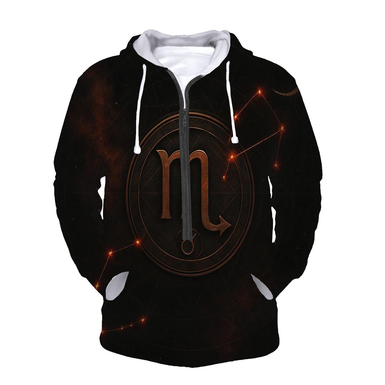 Scorpio Mars Retrograde Talisman Design zip-up hoodies