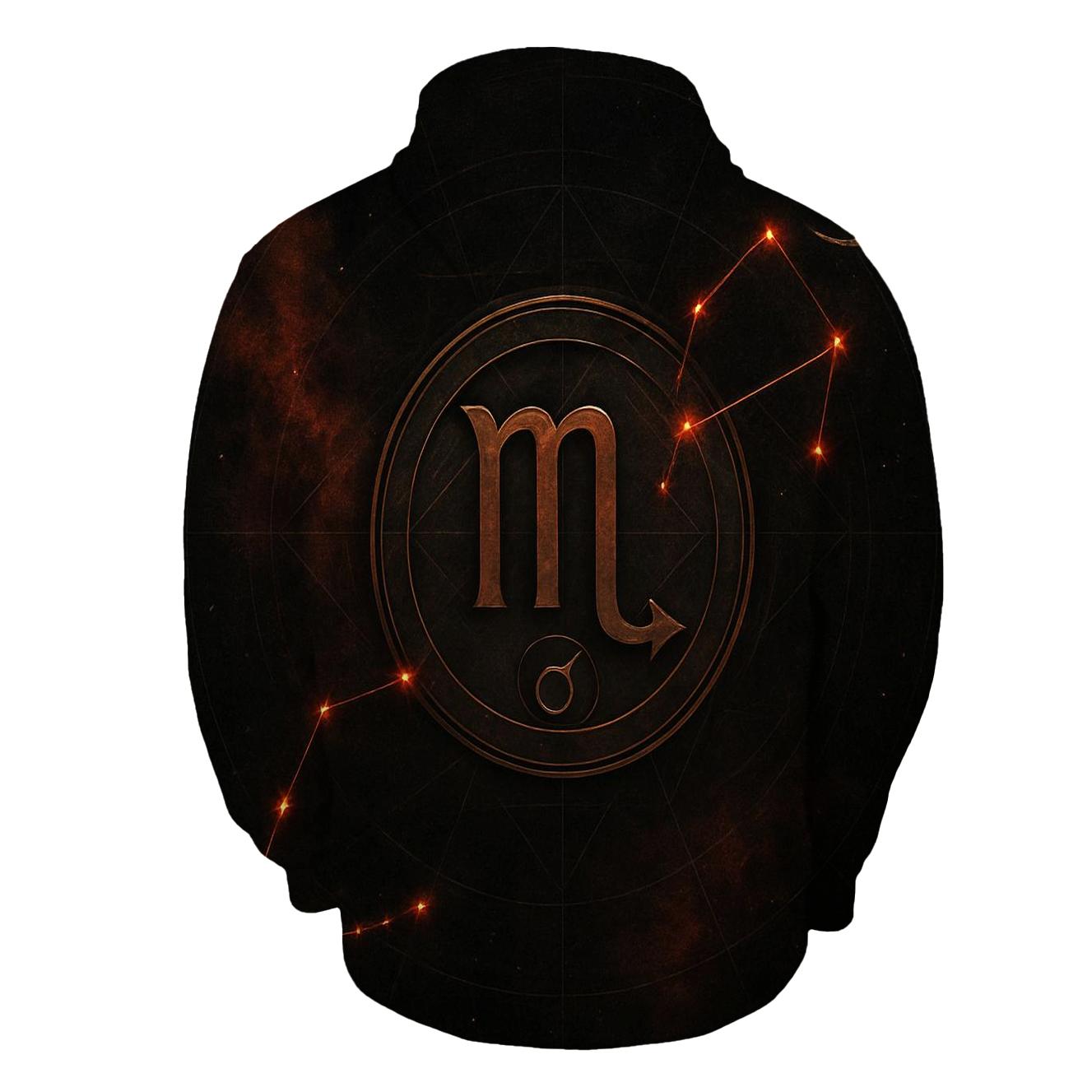 Scorpio Mars Retrograde Talisman Design zip-up hoodies