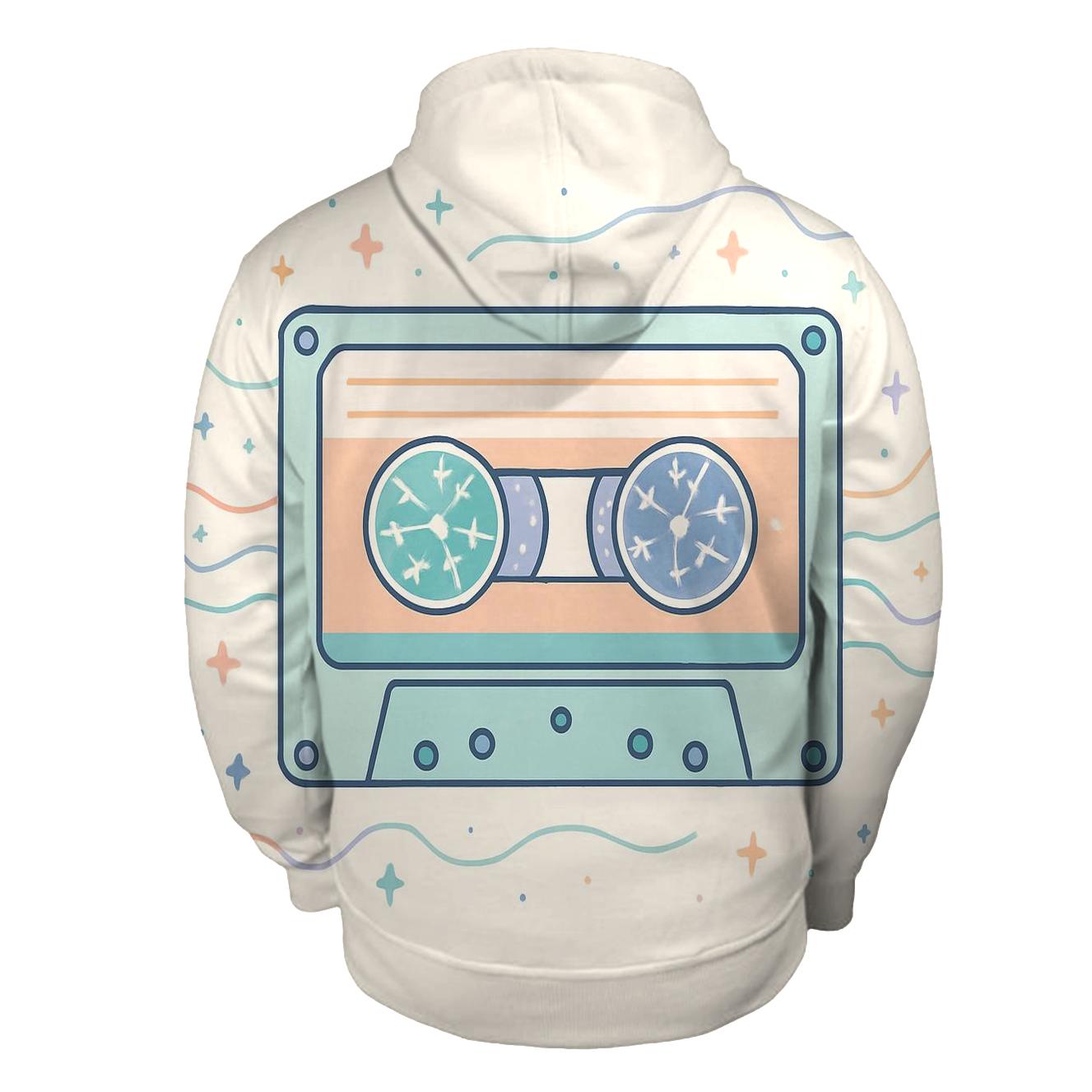 Cassette Constellation Map zip-up hoodies