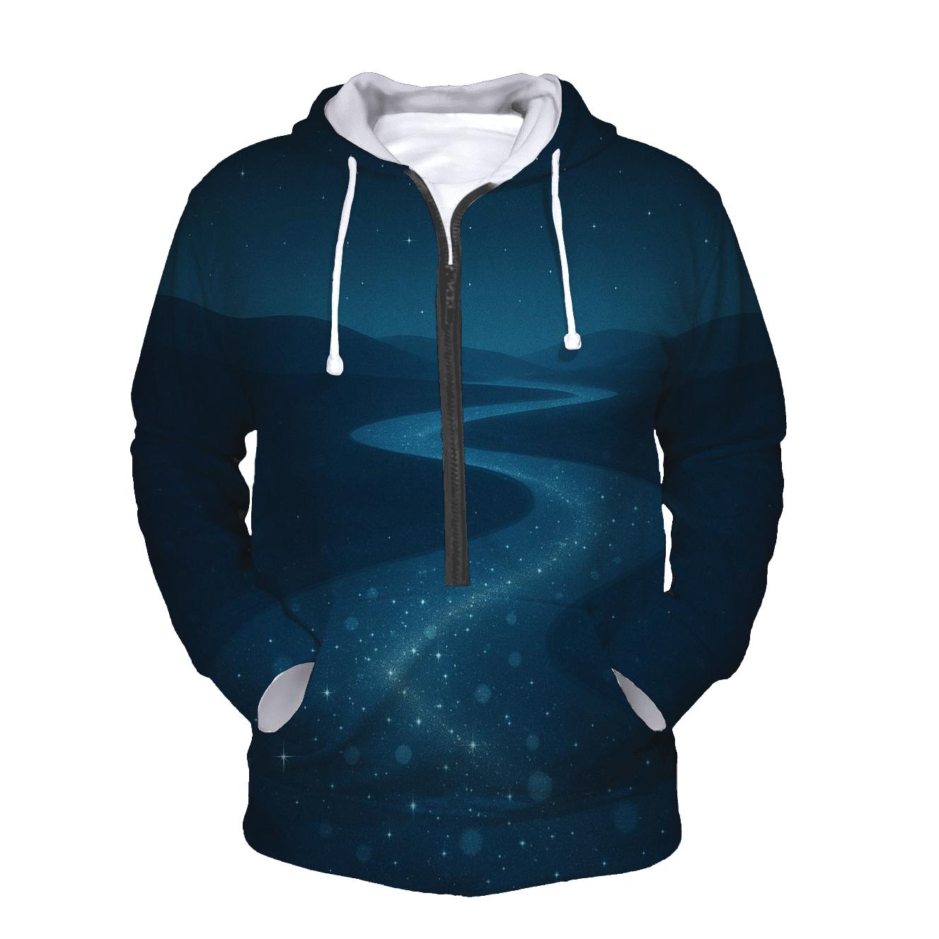 River Of Quiet Constellations embroidered hoodies
