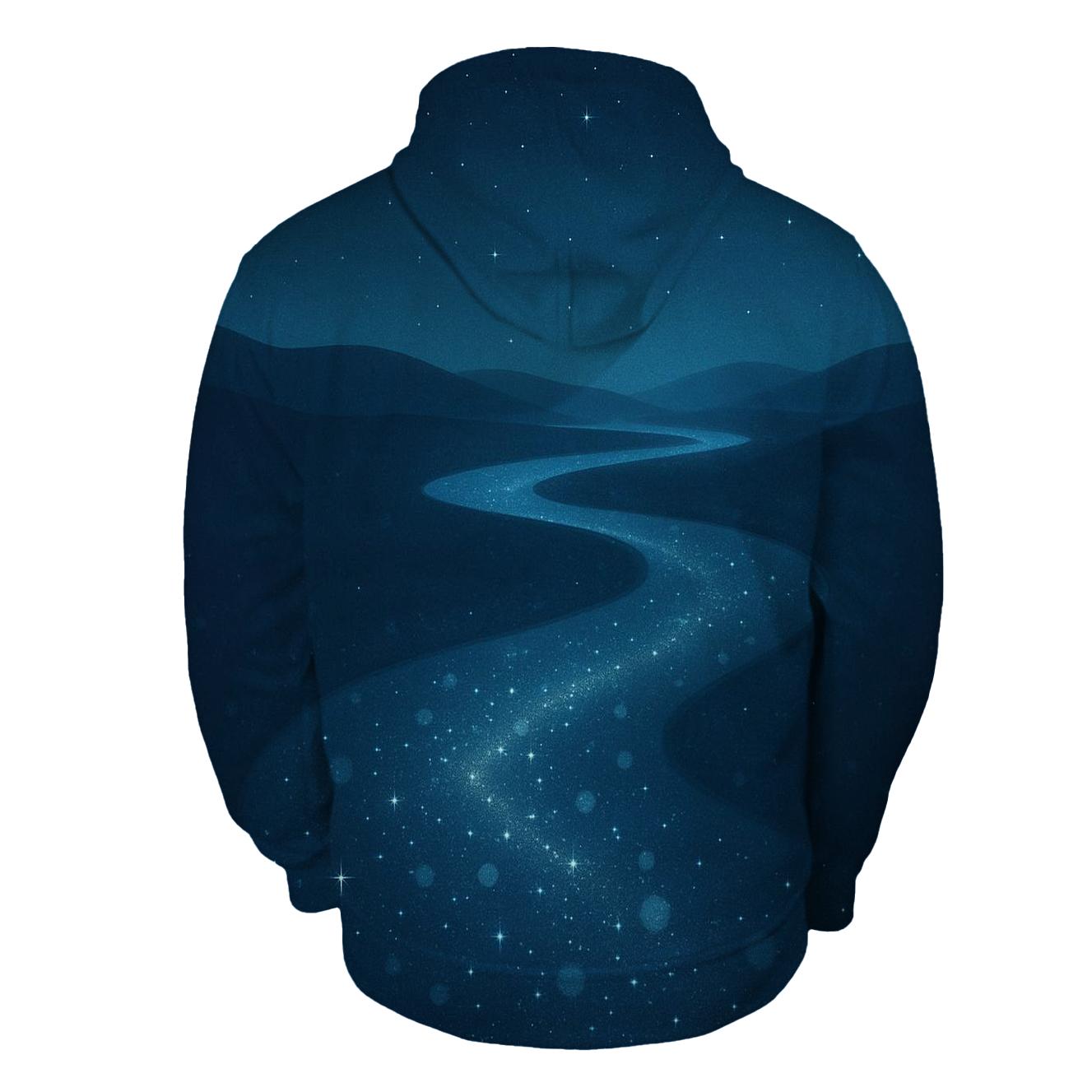 River Of Quiet Constellations embroidered hoodies