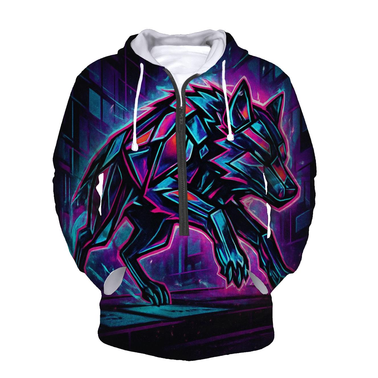 Neon Rift Streetrunner Wolf hoodie styles