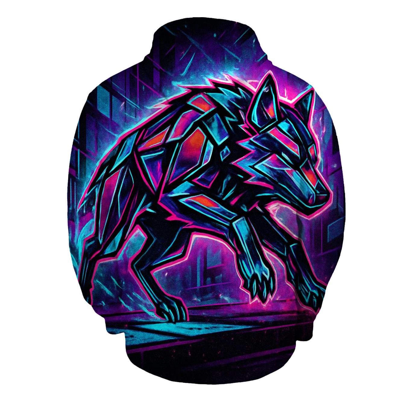 Neon Rift Streetrunner Wolf hoodie styles