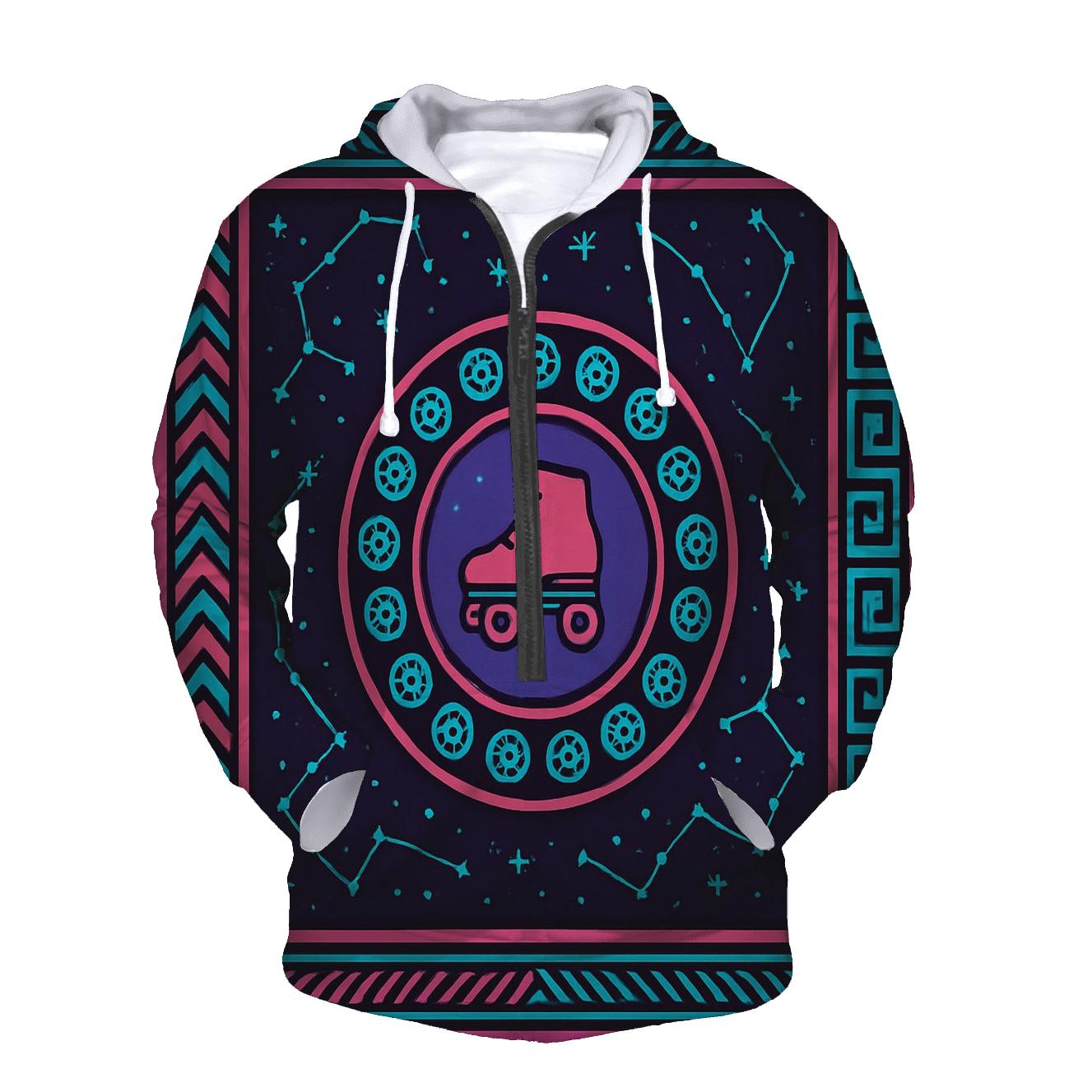 Laser Roller Rink Constellations zip-up hoodies