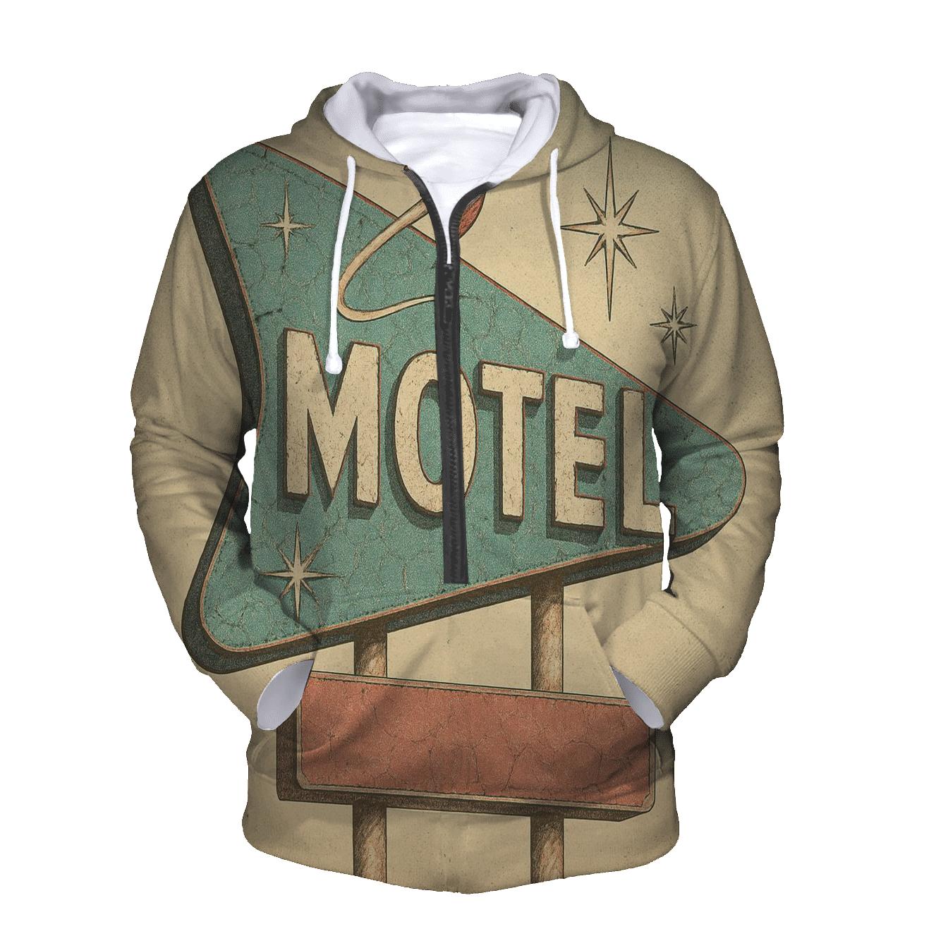 Faded Space Age Motel Sign heavyweight hoodies