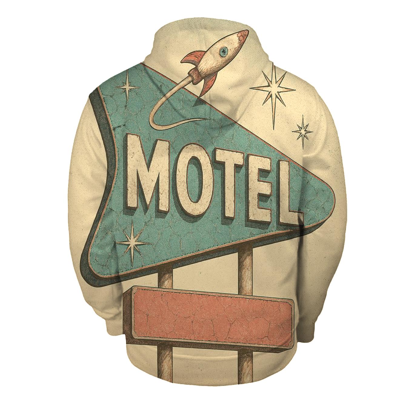 Faded Space Age Motel Sign heavyweight hoodies