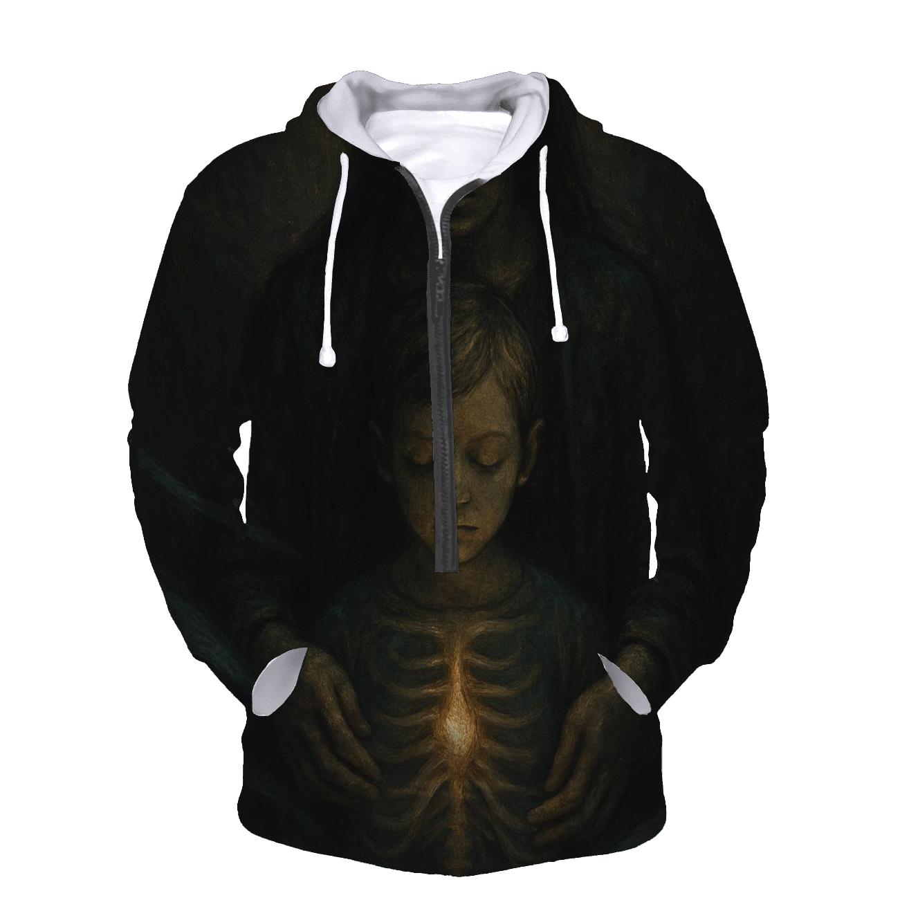 The Candle Within Your Ribs That She Shielded From The Wind zip-up hoodies