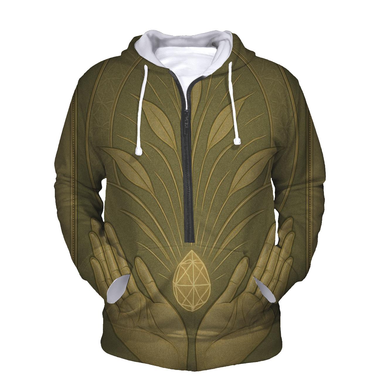 Hands Of Light And Seed Geometry designer hoodies