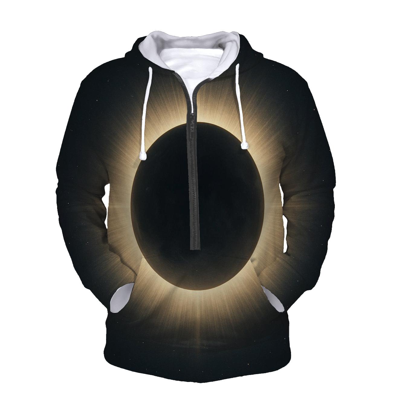 Eclipse Corona Petal Halos embroidered hoodies