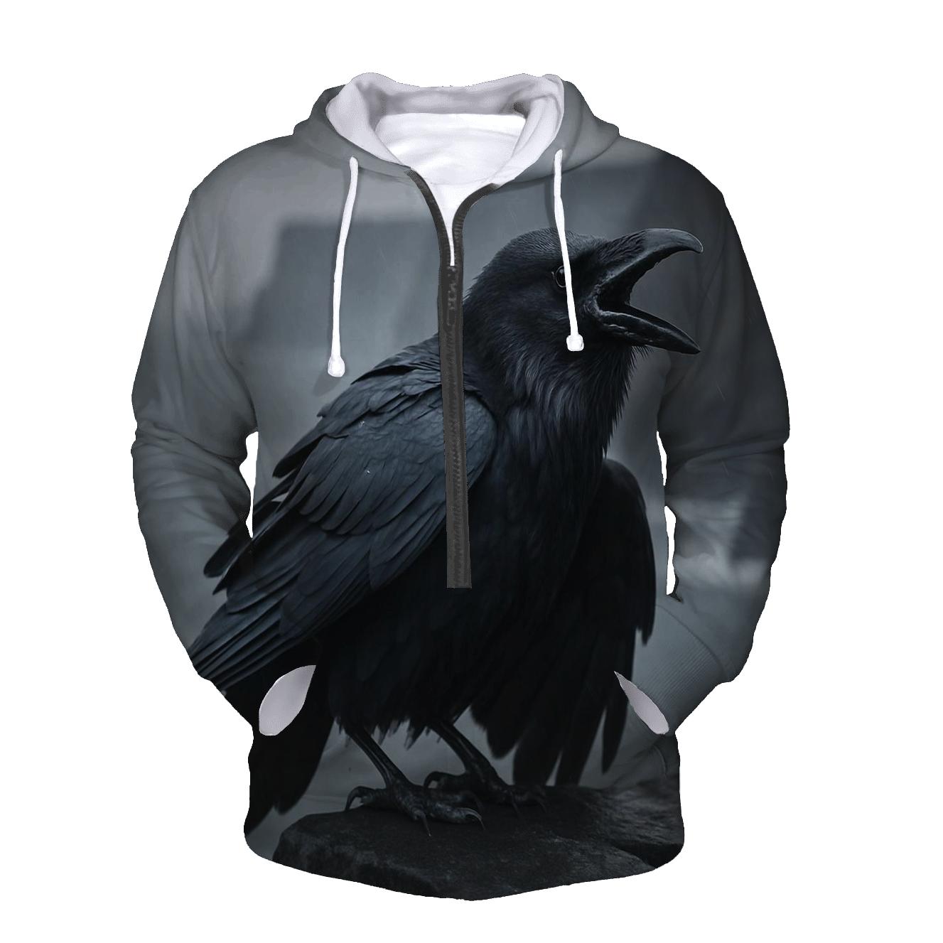 Basalt Ledge Mantling Common Raven custom hoodies