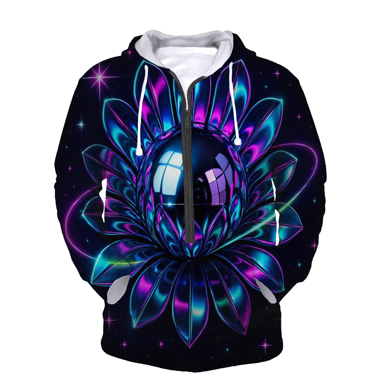 Chrome Orbit Disco Bloom designer hoodies