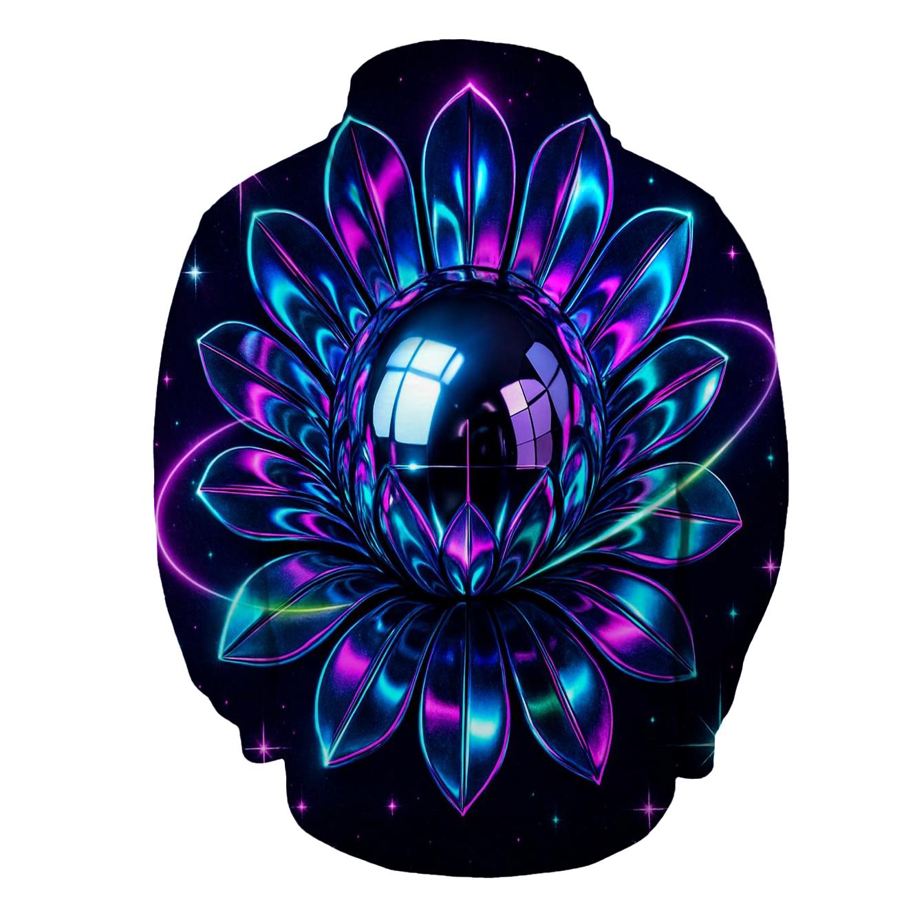 Chrome Orbit Disco Bloom designer hoodies