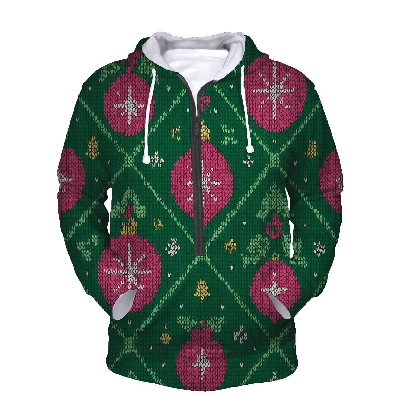 Holly Ornament Firework Lattice Design heavyweight hoodies