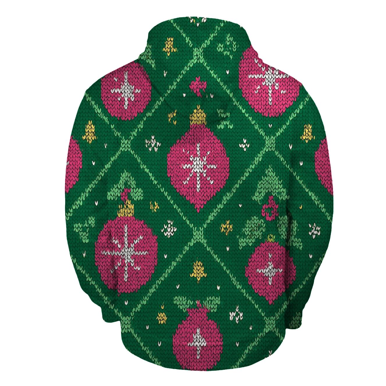 Holly Ornament Firework Lattice Design heavyweight hoodies