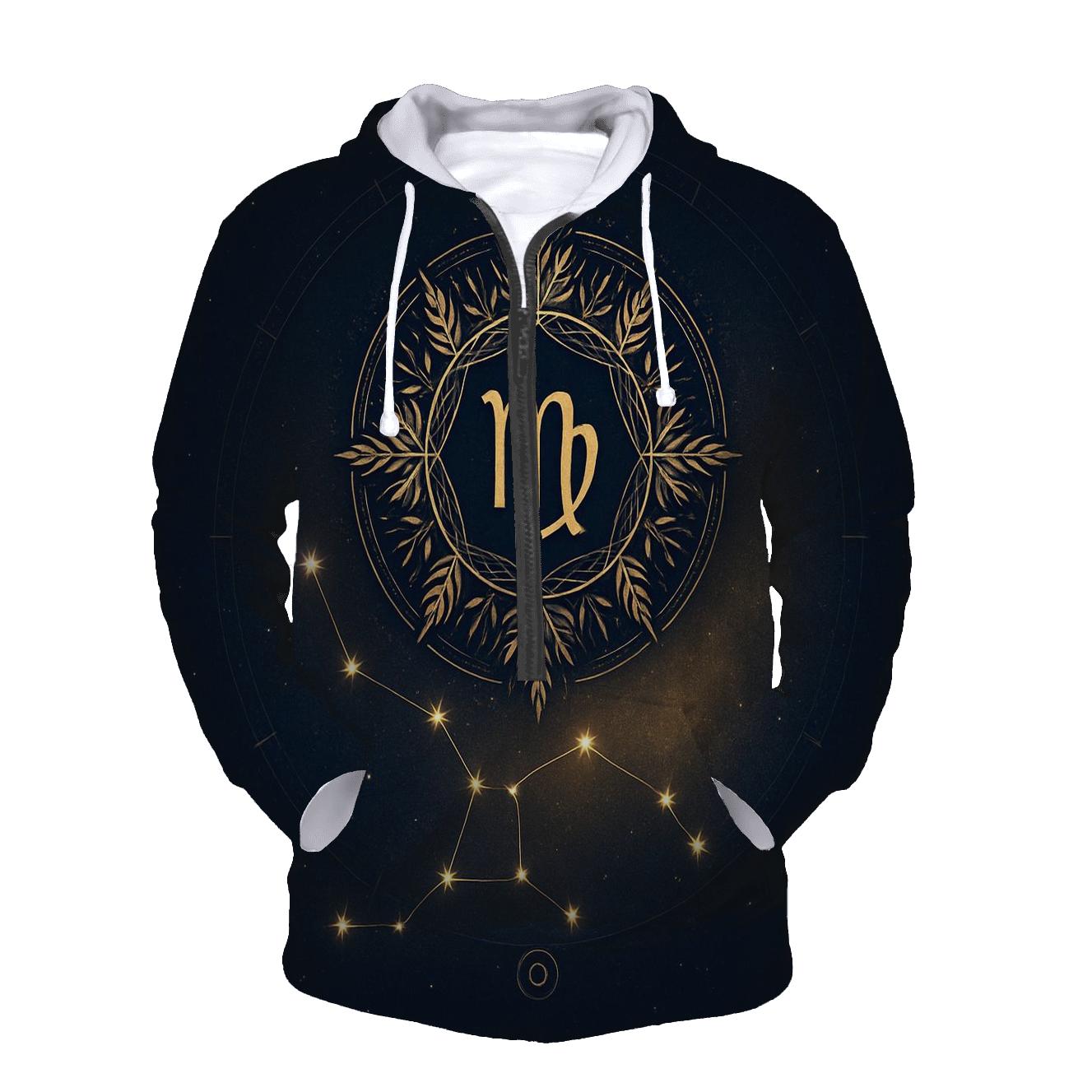 Virgo Harvest Maiden Celestial Mandala graphic hoodies