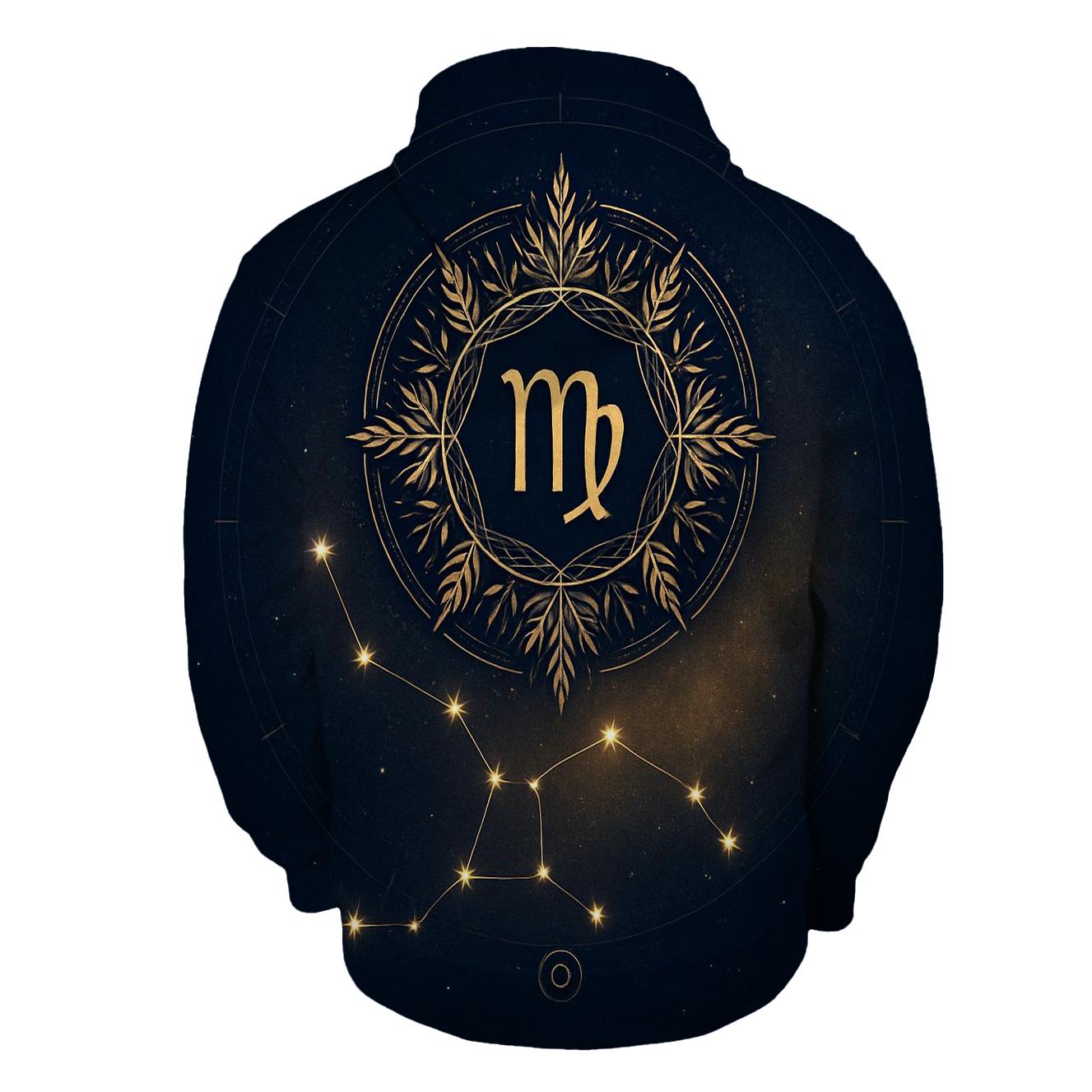 Virgo Harvest Maiden Celestial Mandala graphic hoodies