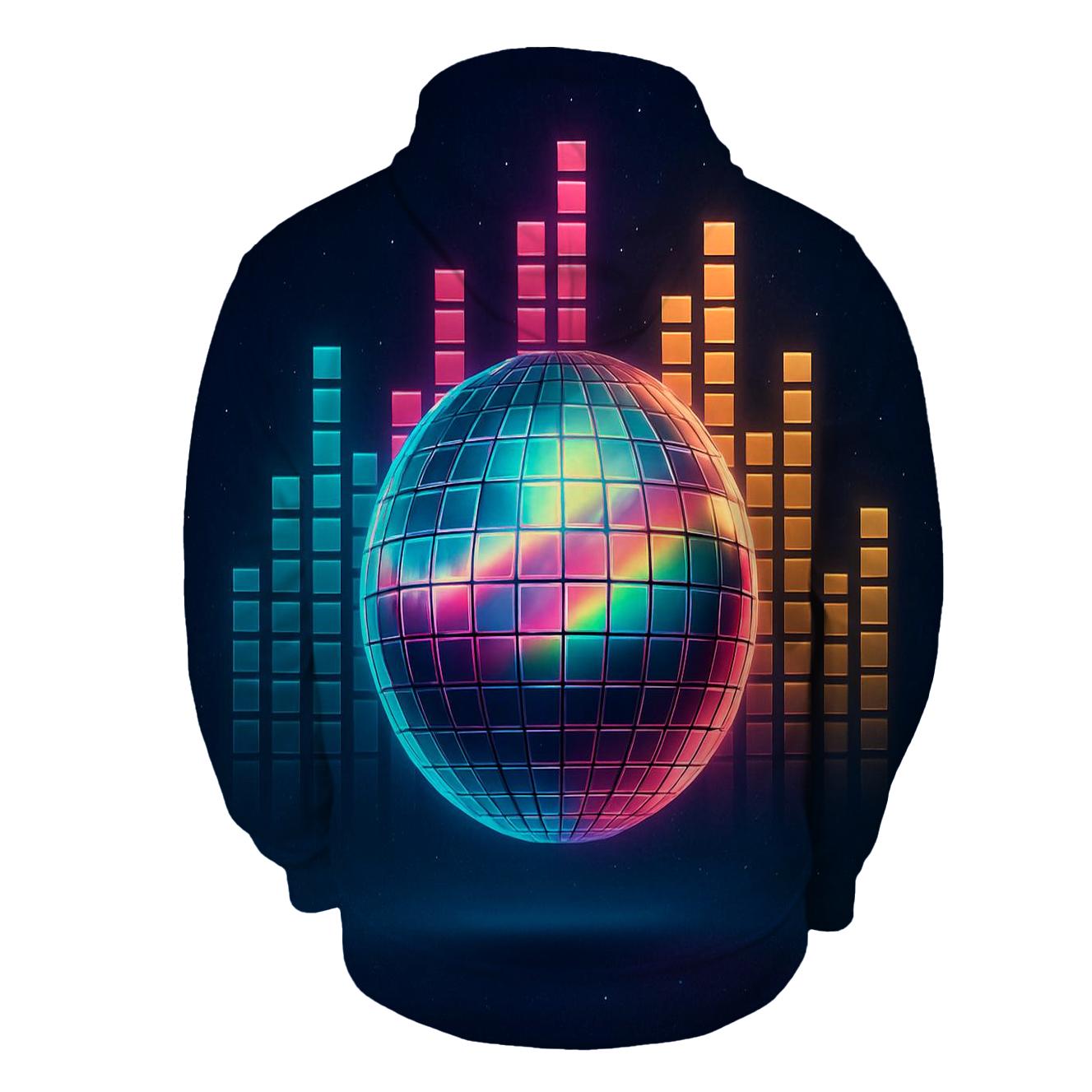 Disco Ball Aurora Grid lightweight hoodies