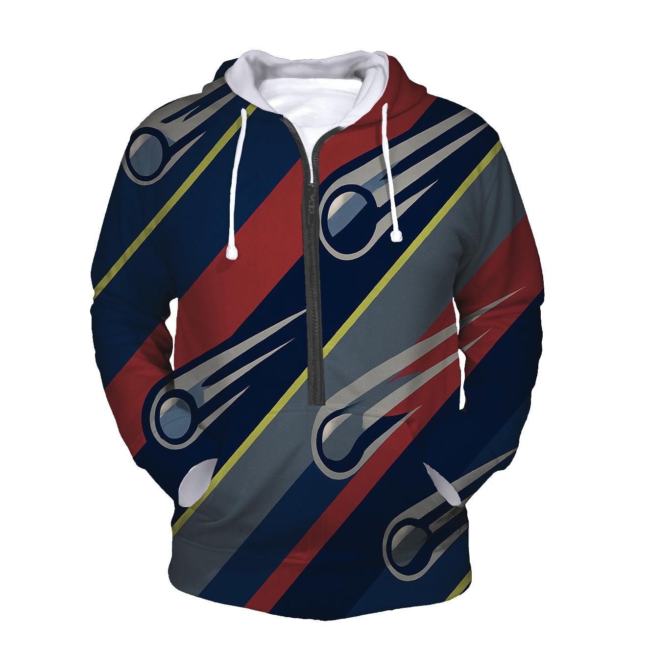 Chromed Comet Racing Stripes pullover hoodies
