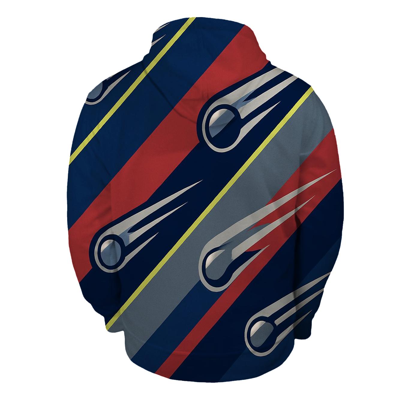 Chromed Comet Racing Stripes pullover hoodies