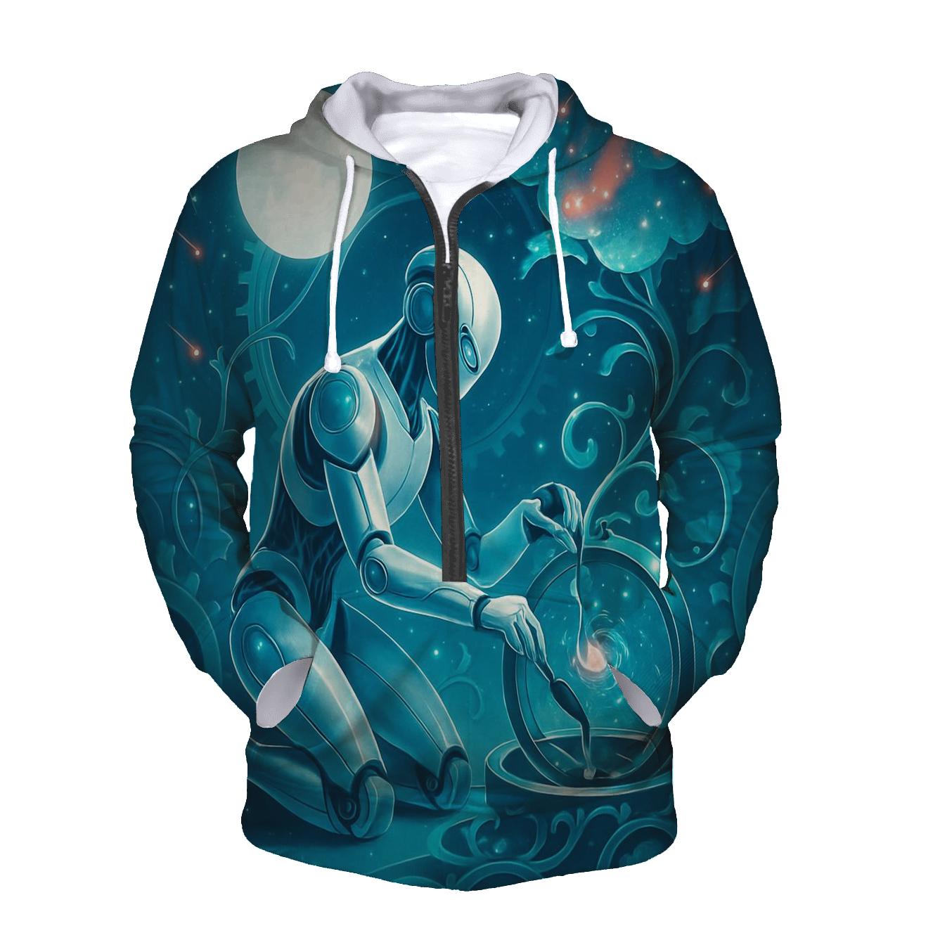 Clockwork Orbit Garden embroidered hoodies