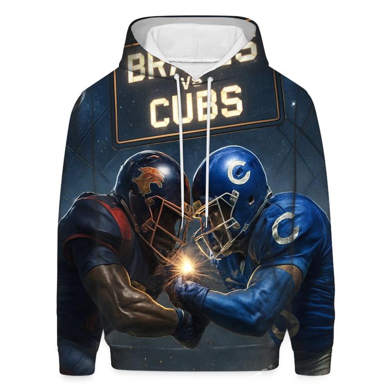 Astro Helmet Clash Braves Versus Cubs heavyweight hoodies