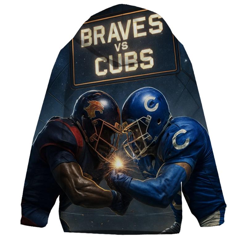 Astro Helmet Clash Braves Versus Cubs heavyweight hoodies