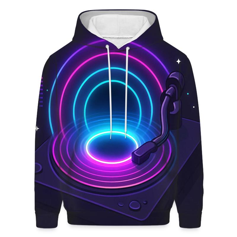Neon Turntable Portal lightweight hoodies