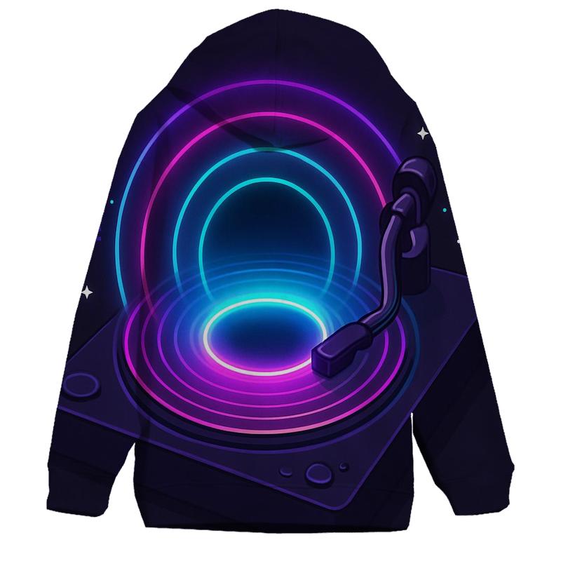 Neon Turntable Portal lightweight hoodies
