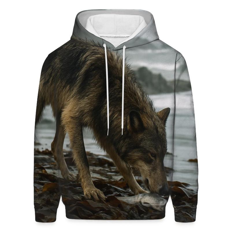 Coastal Wolf Kelp Forage premium hoodies