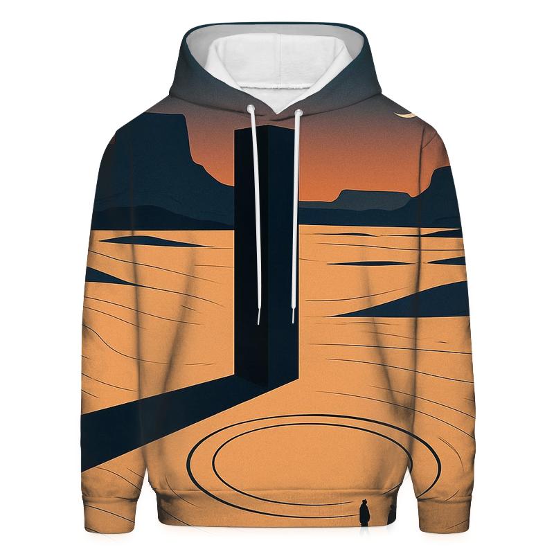 Desert Monolith Time Portal embroidered hoodies