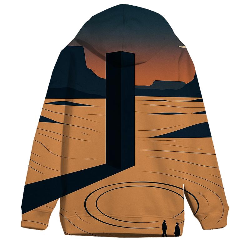 Desert Monolith Time Portal embroidered hoodies