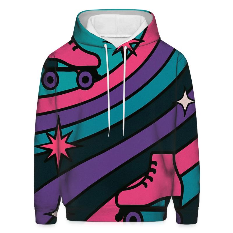 Roller Rink Neon Lanes hoodie trends
