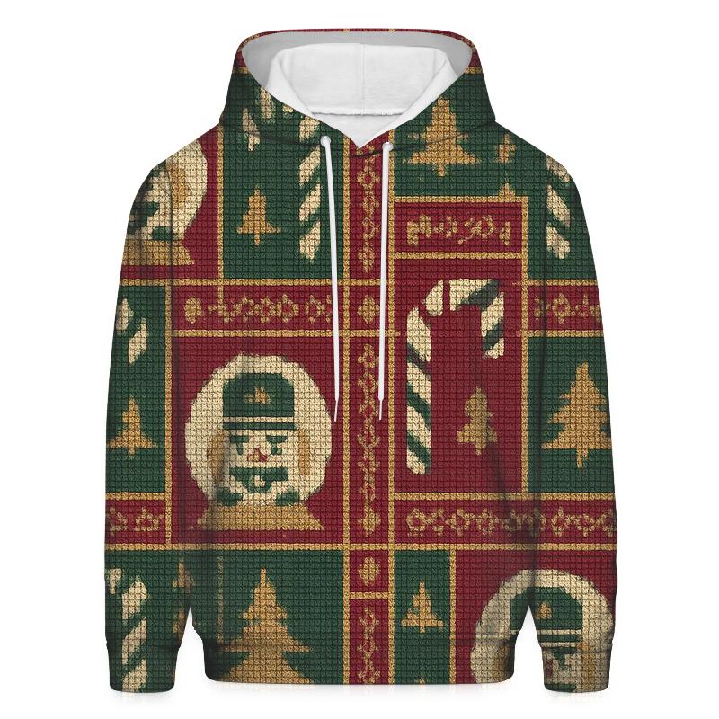 Nutcracker Snow Globe Panel Quilt Design custom hoodies