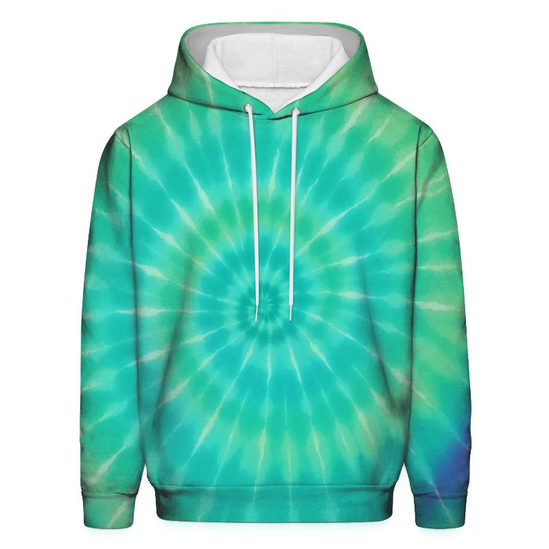 Aurora Spiral Overdye Vortex graphic hoodies