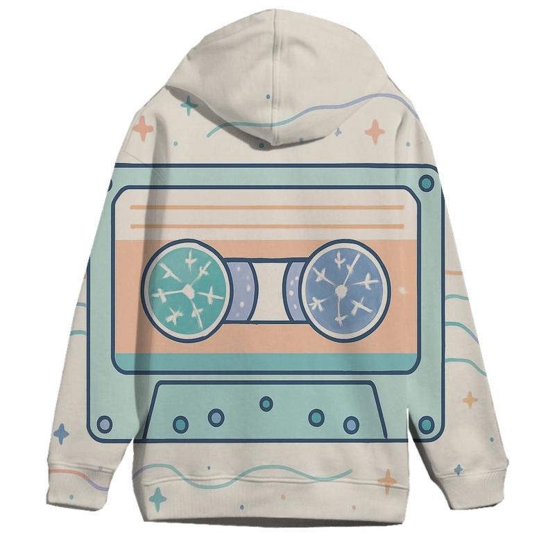 Cassette Constellation Map zip-up hoodies