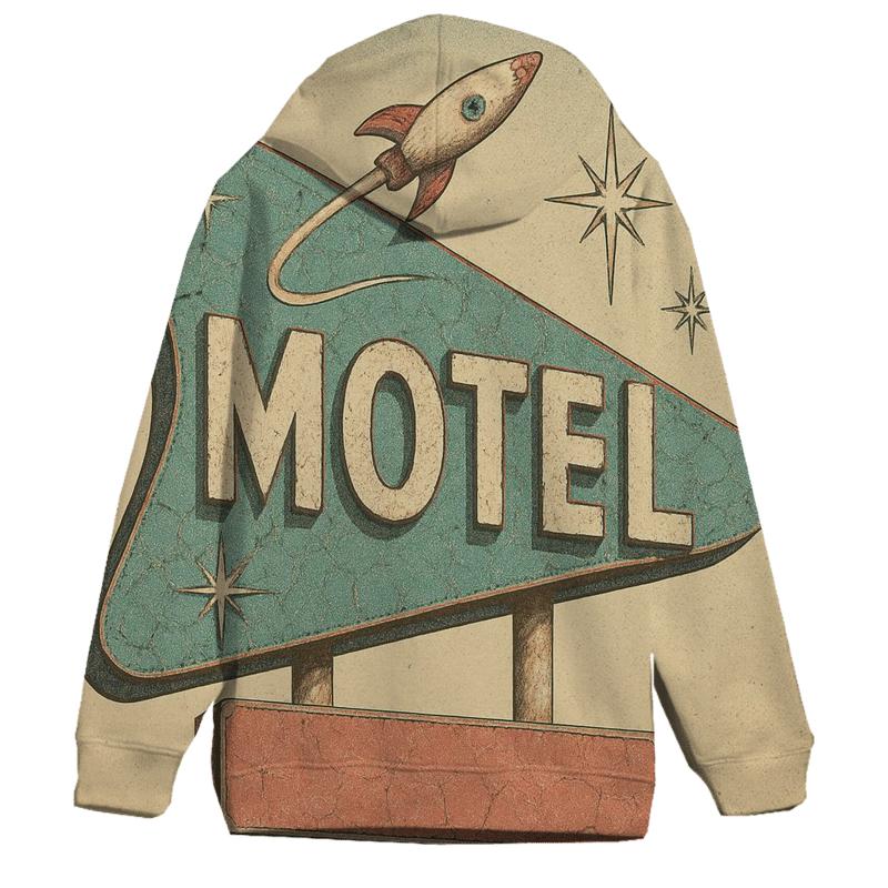 Faded Space Age Motel Sign hoodie designs