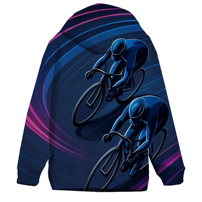 Neon Velodrome Night Pursuit custom hoodies