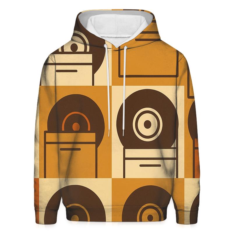 Earth Tone Record Crate Pattern hoodie designs