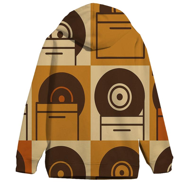 Earth Tone Record Crate Pattern hoodie designs