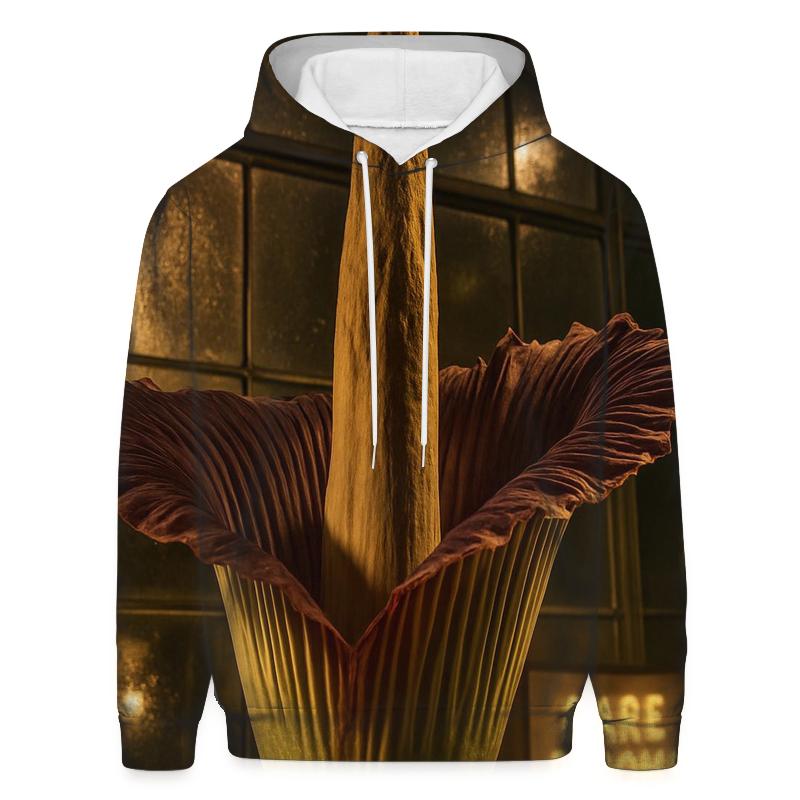 Titan Arum Bloom Inside A Conservatory heavyweight hoodies