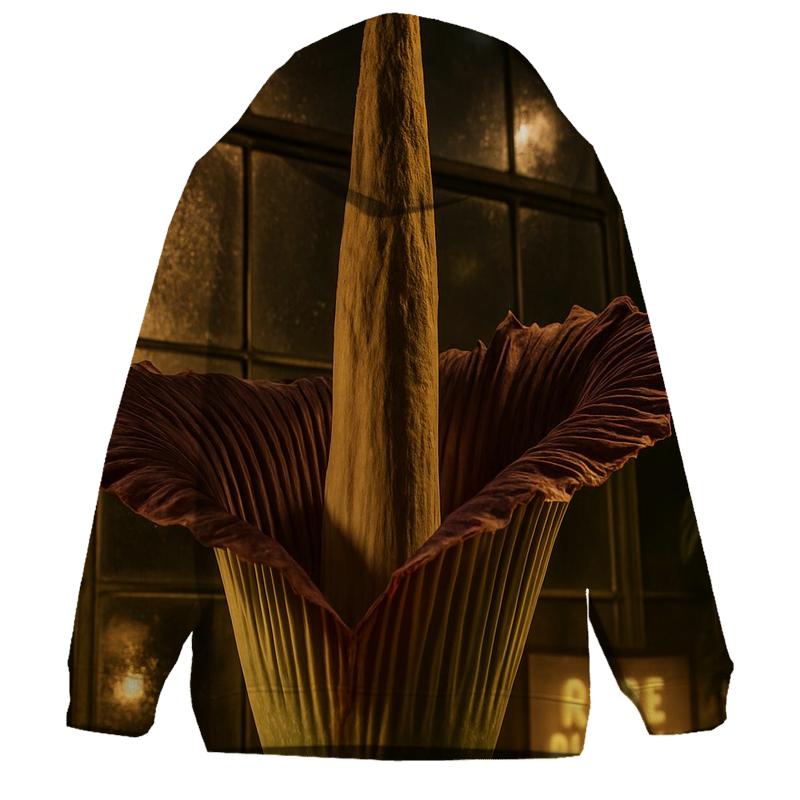 Titan Arum Bloom Inside A Conservatory heavyweight hoodies