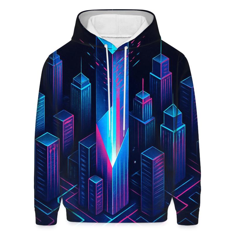 Glitch Prism City Poster hoodie styles