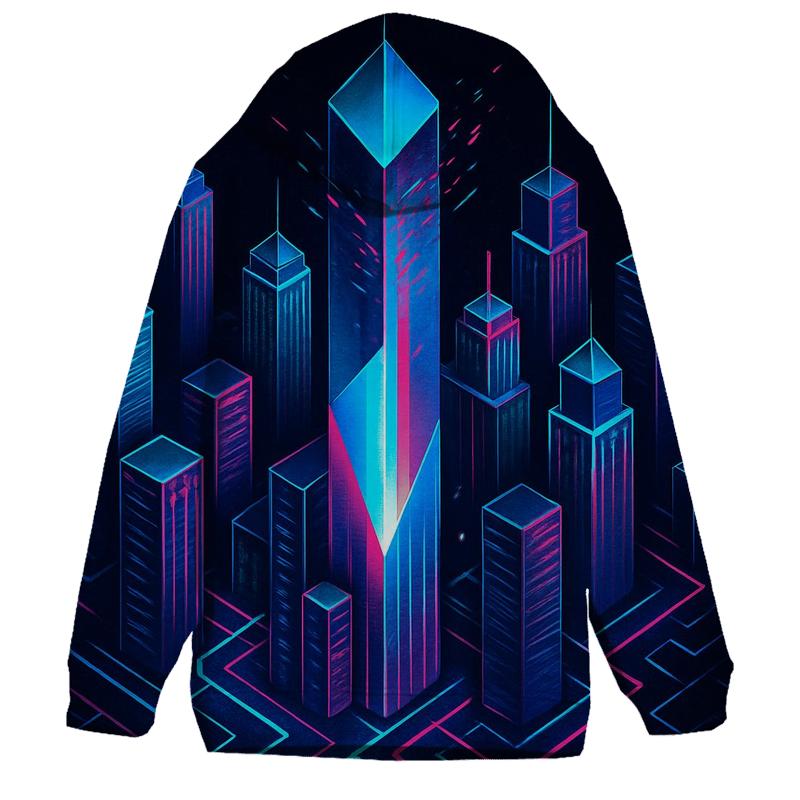 Glitch Prism City Poster hoodie styles