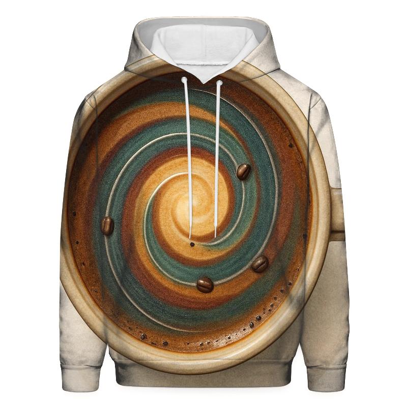 Latte Orbit Swirl premium hoodies