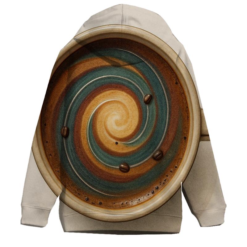 Latte Orbit Swirl premium hoodies