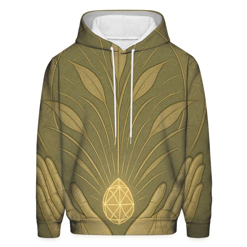Hands Of Light And Seed Geometry lightweight hoodies